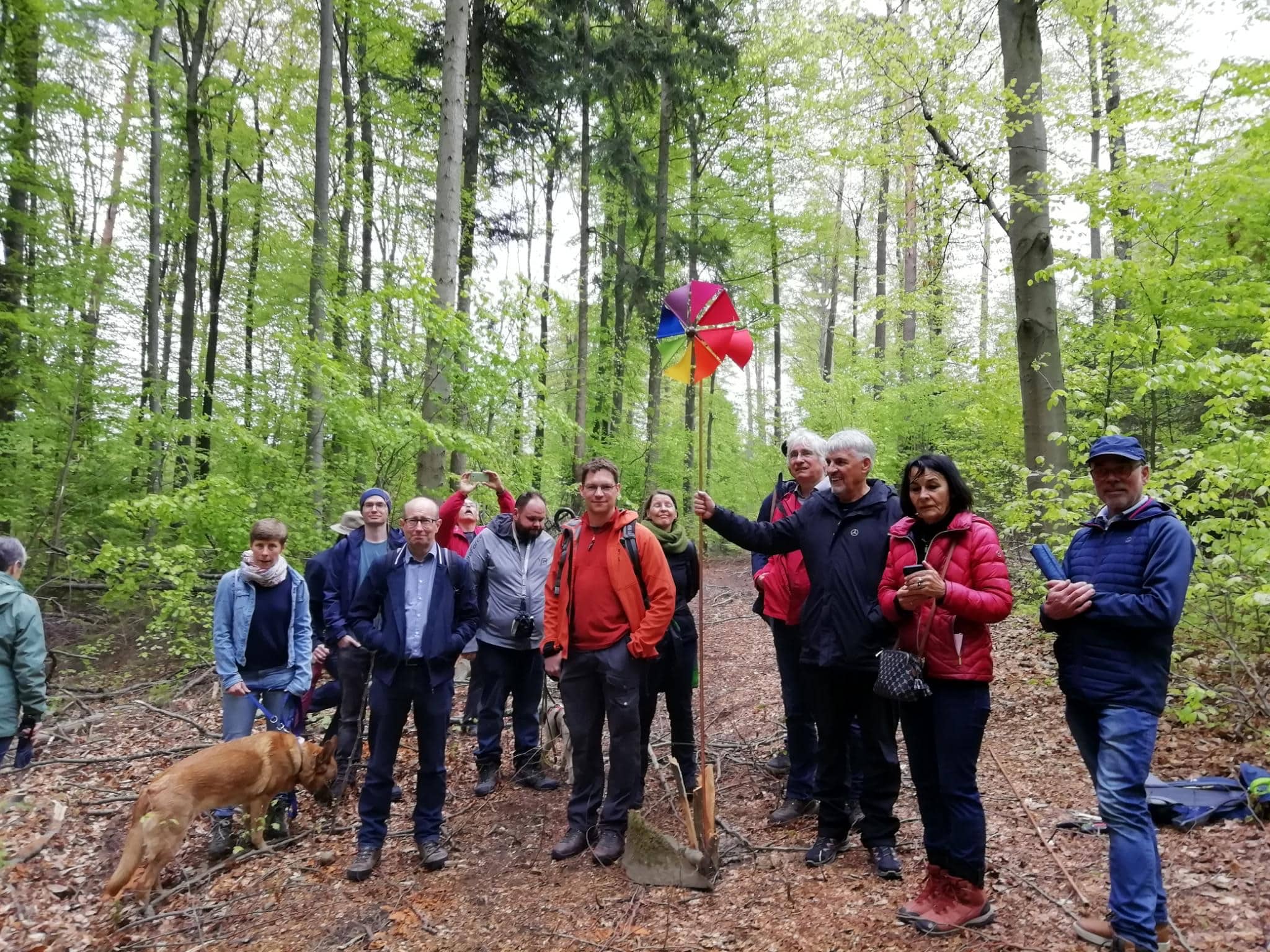 Symbolische Errichtung eines Windkraftwerks auf dem Kleinheppacher Kopf