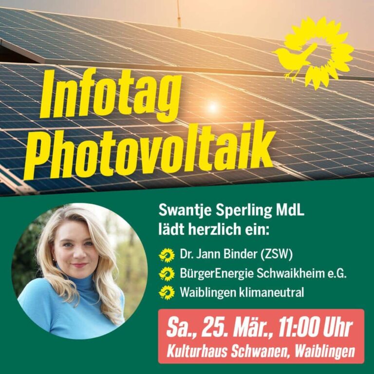 Infotag Photovoltaik in Waiblingen am 25.3.2023