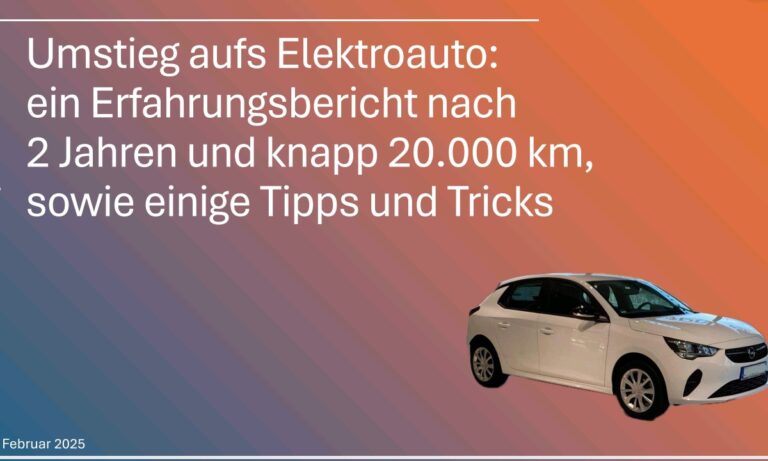 Elektroauto ein Erfahrungsbericht