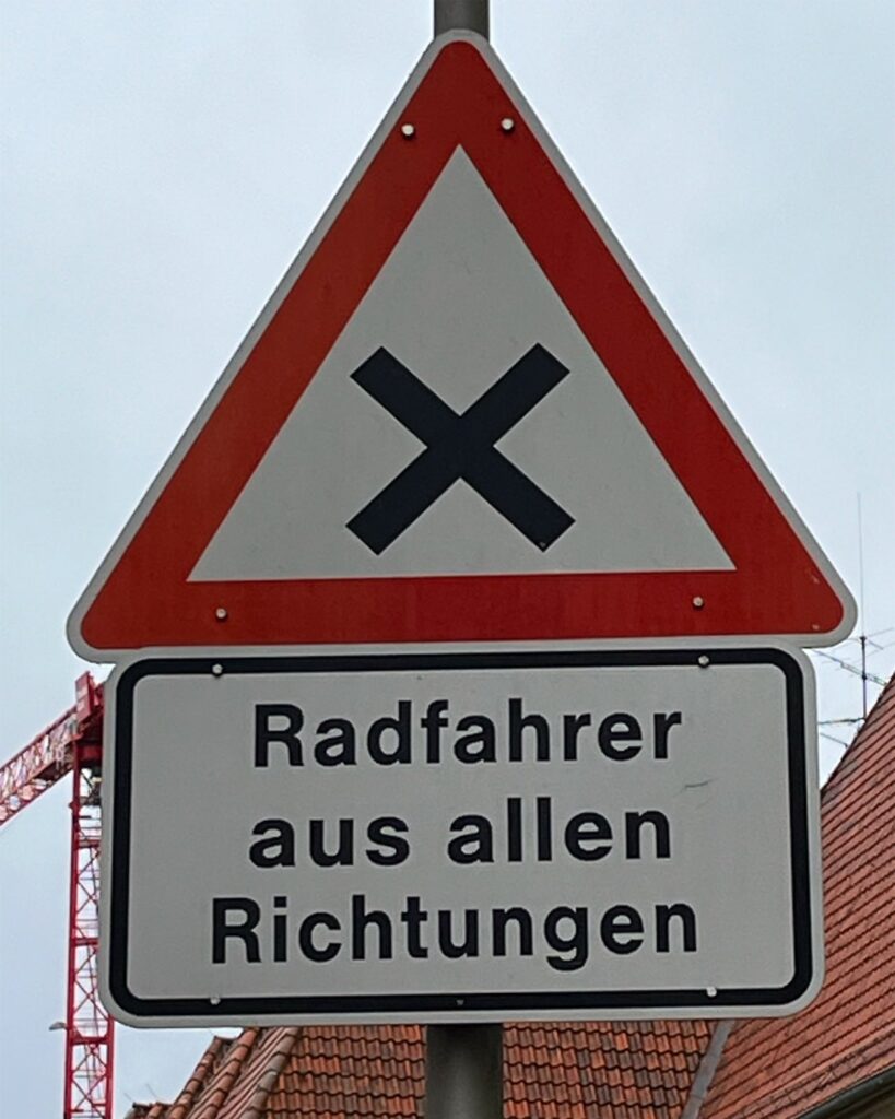 Radfahrer aus allen Richtungen